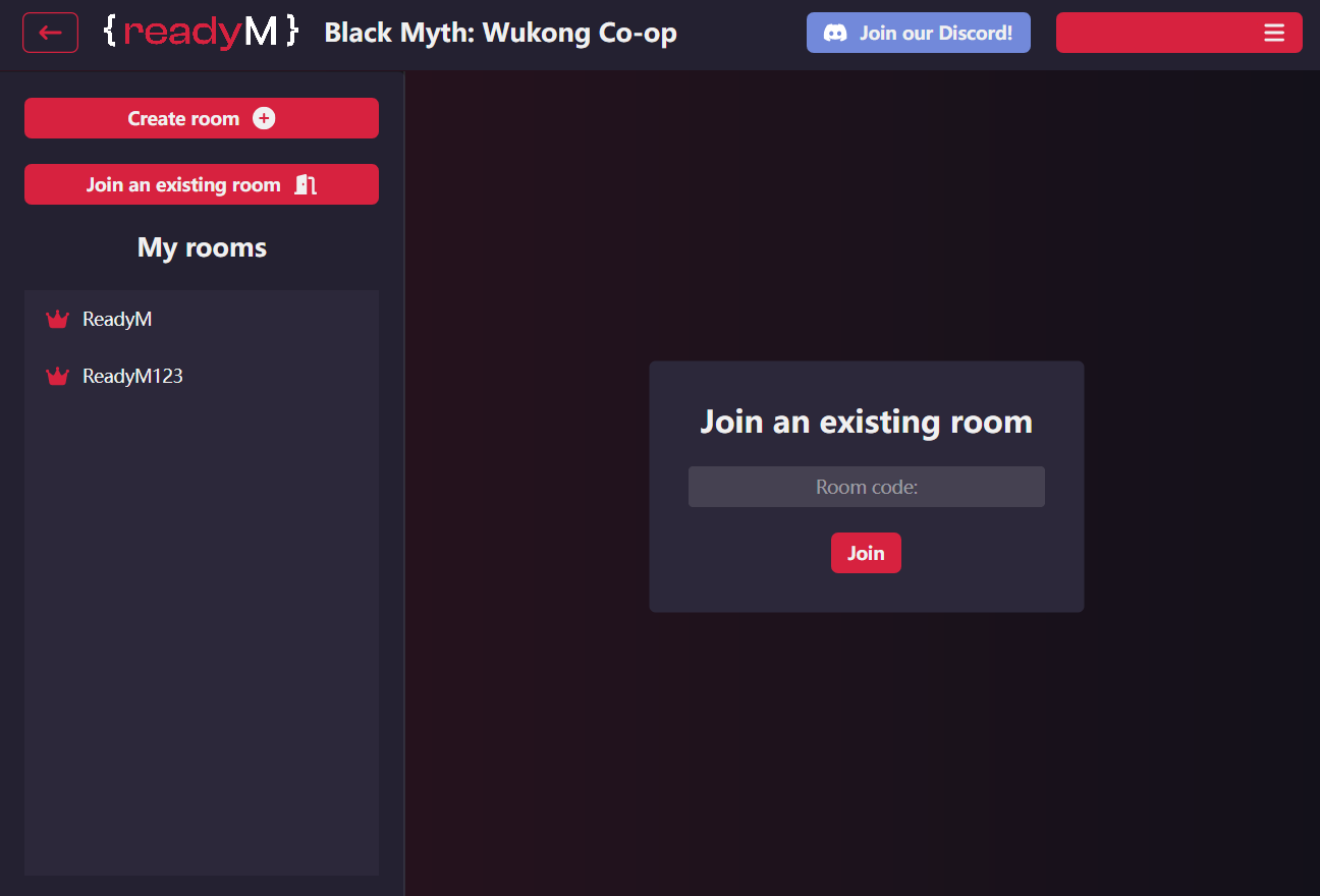 ReadyM Launcher view after logging in