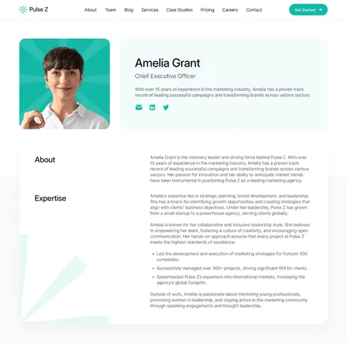 Team Member Page