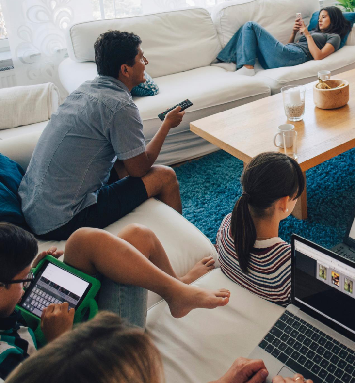 Data-driven CTV ads targeting households with first-party data and real-time cross-device tracking.