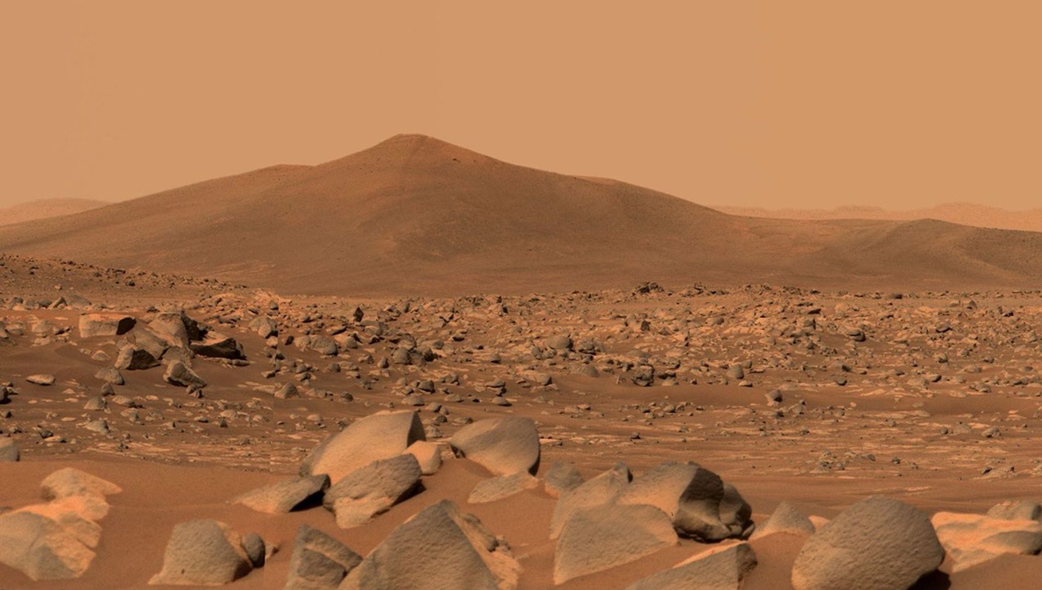 Mars landscape view from Perseverance.