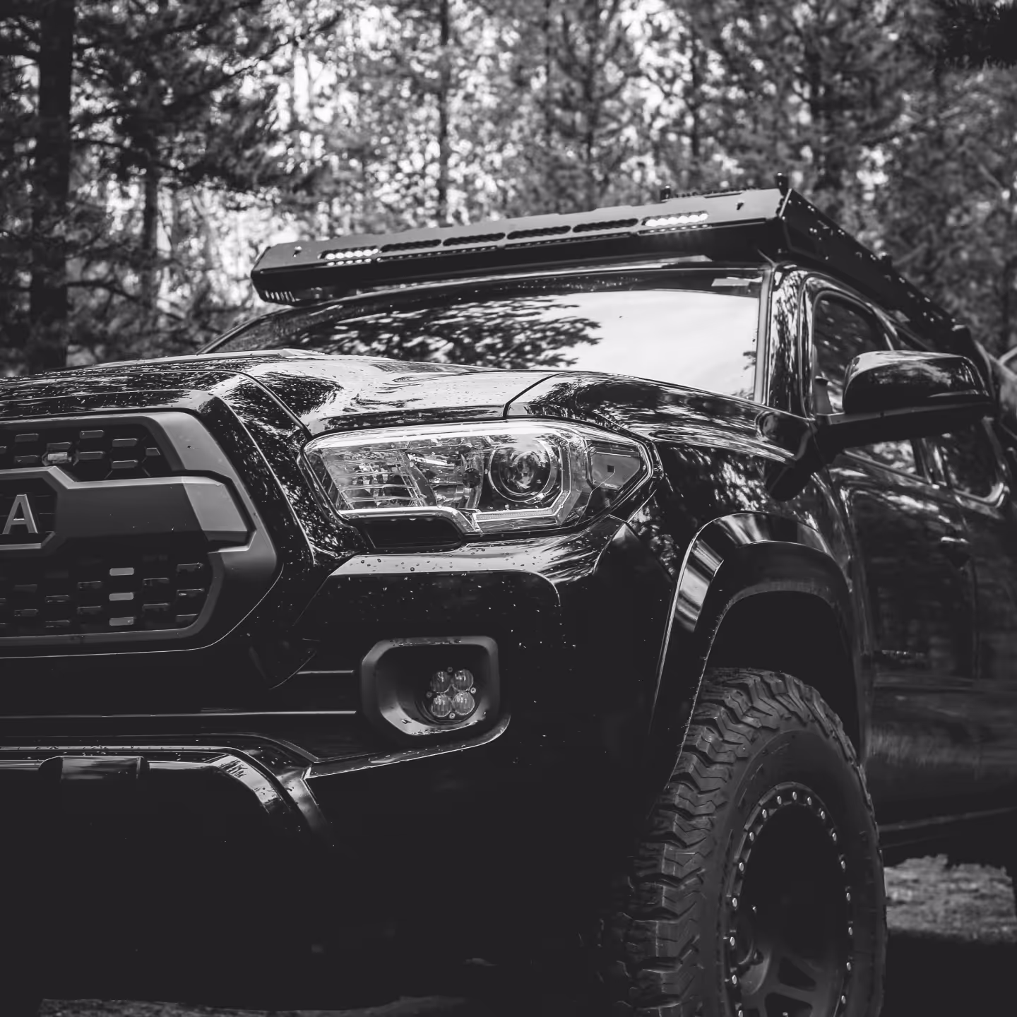 Black Toyota close up