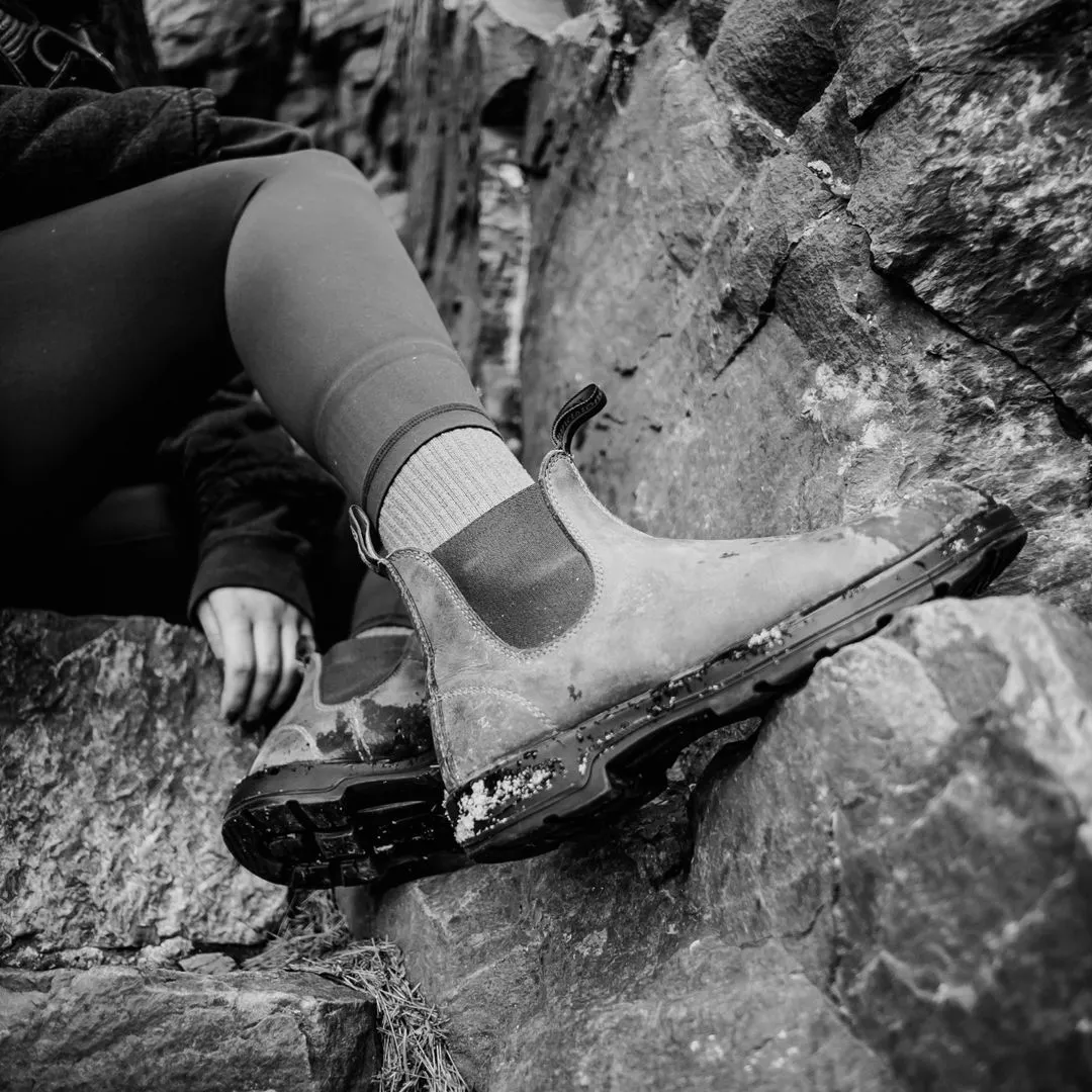 Close up of hiking boots