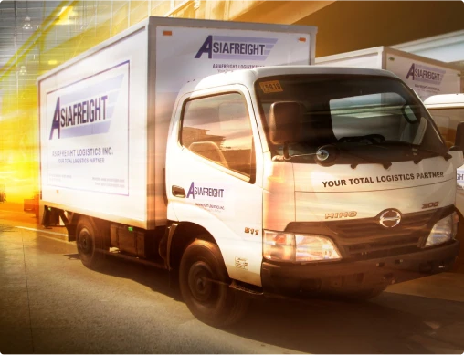 asia freight delivery truck