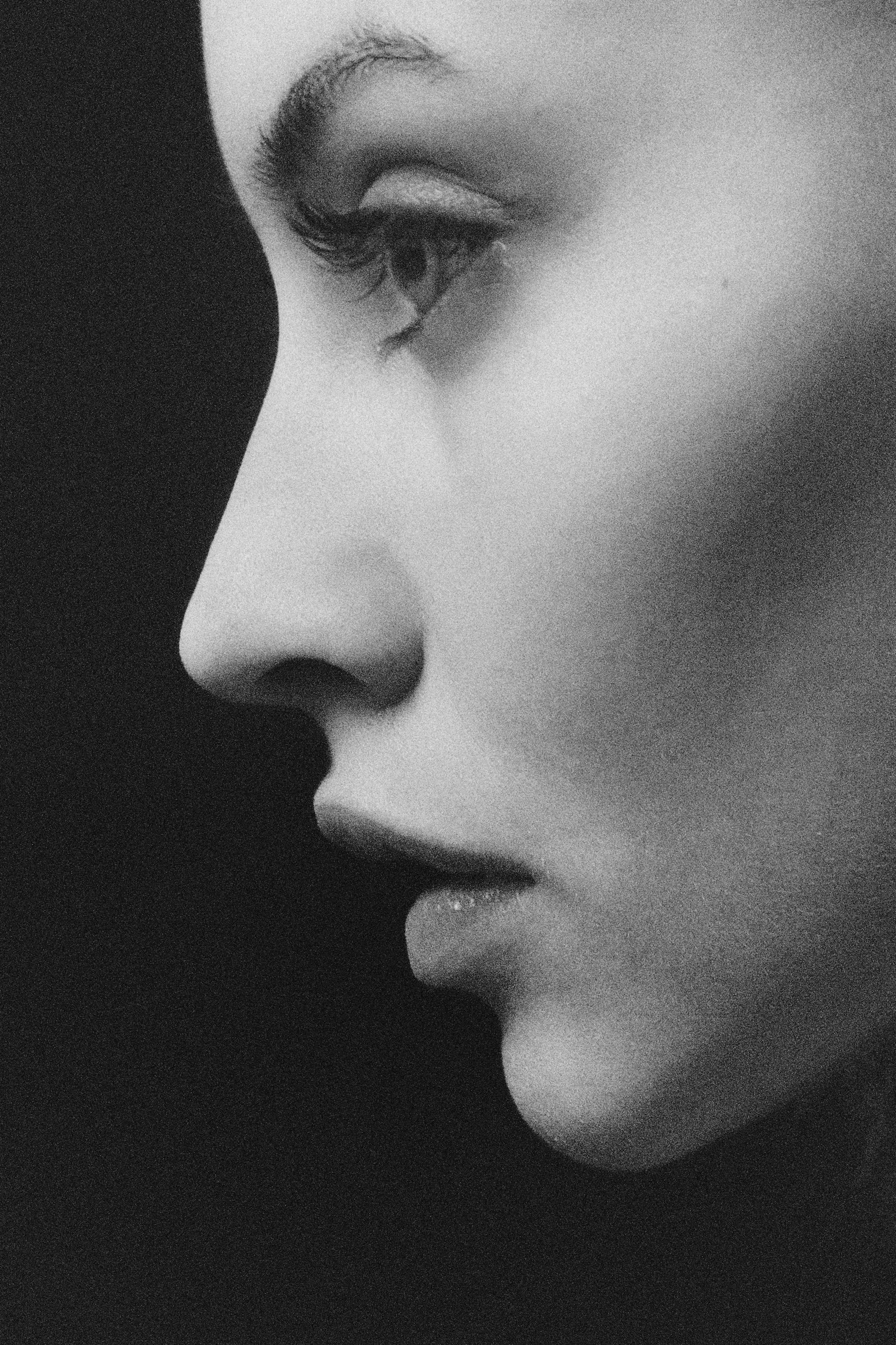 Profil d'un visage mettant en évidence la ligne du nez
