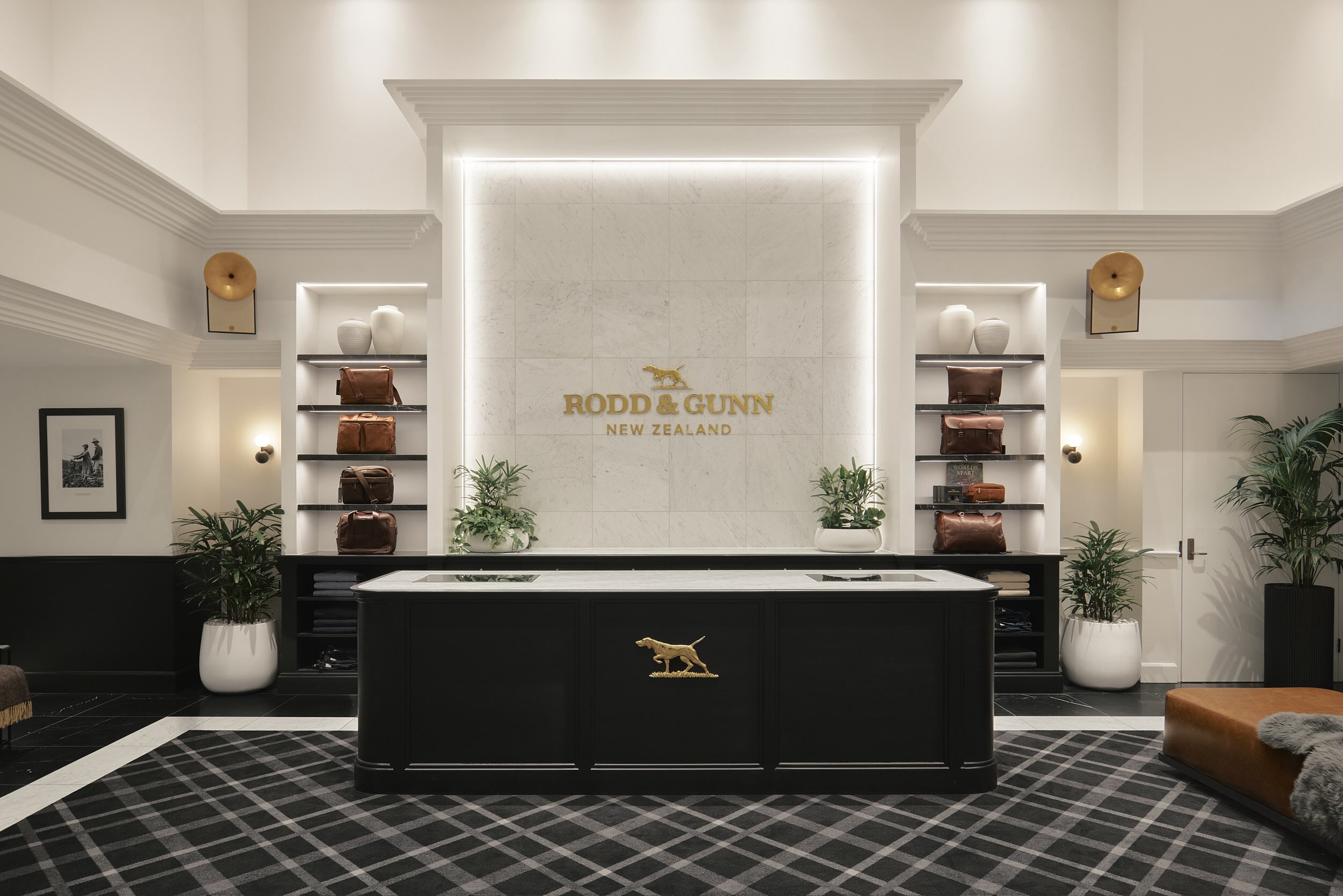 Main front entry reception Rodd and Gunn in Melbourne. Photo by Jake Roden.