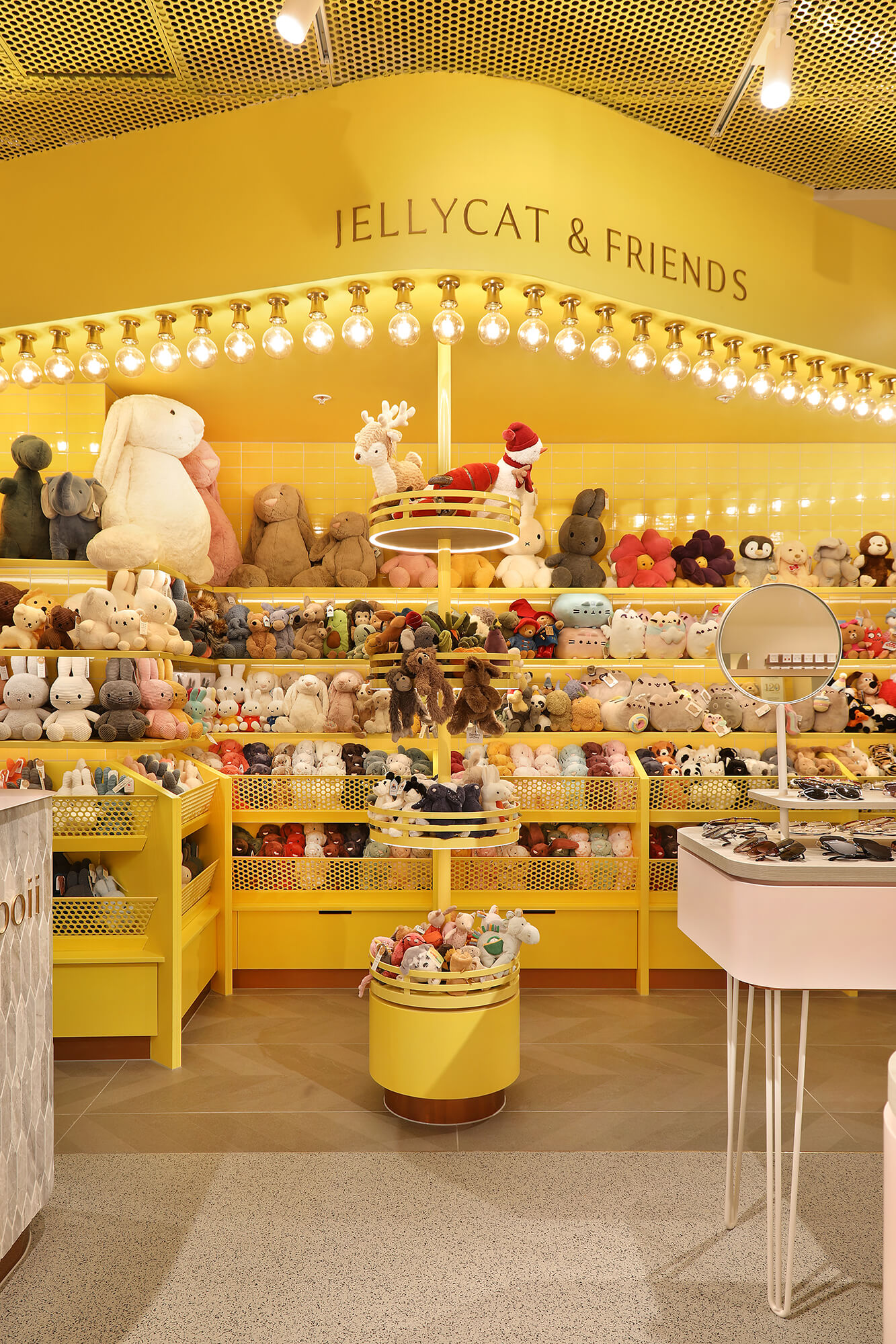 Jelly Cat and Friends Toys and Plushies Castle Display Area Lights at Mooii. Photo by Michael Gazzola, Jake Roden.