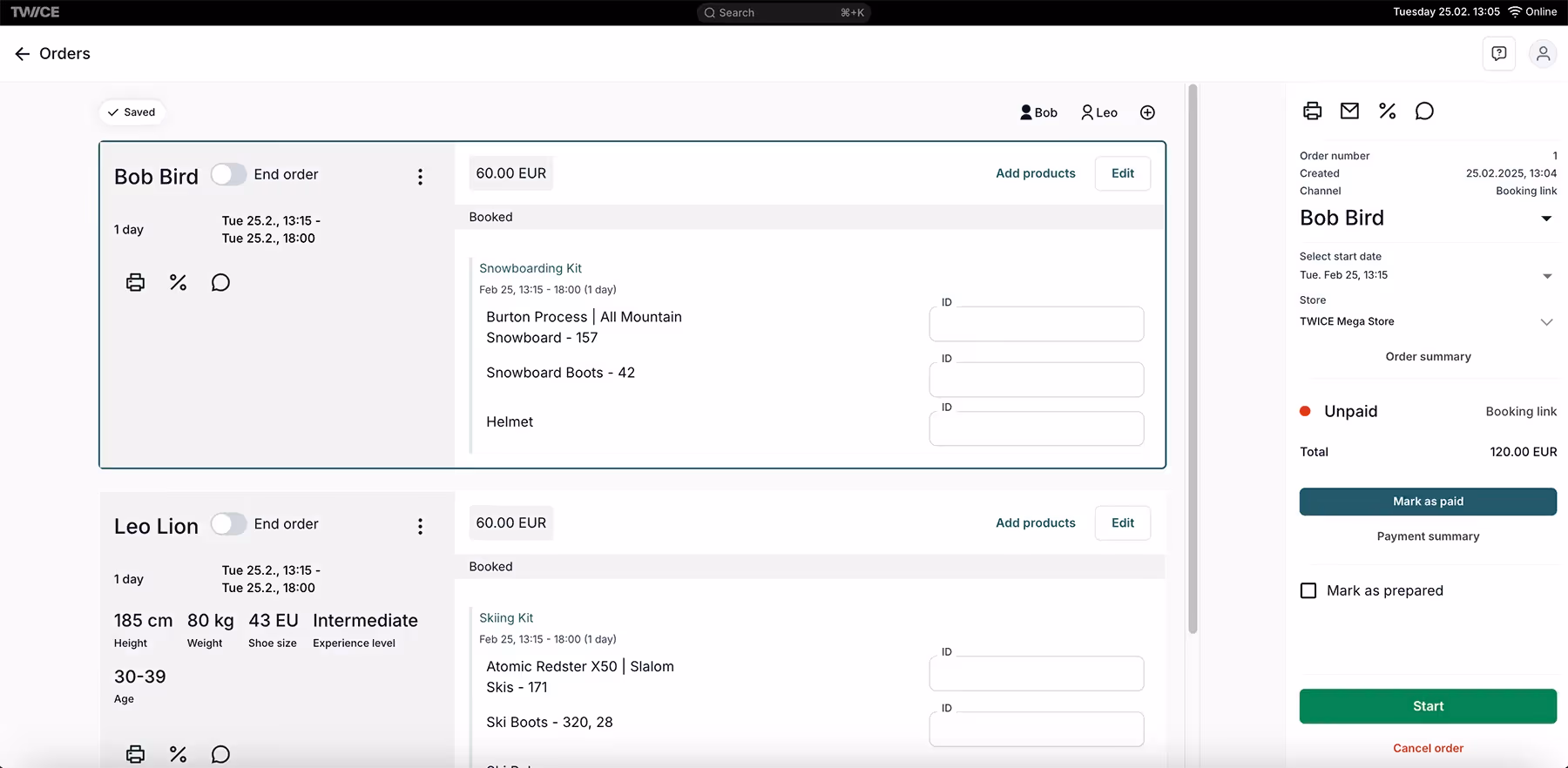 Cancel order button can be found from the bottom right corner of the single order page.