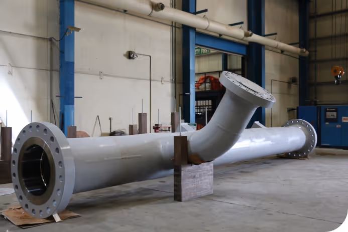 Large painted pipe spool 