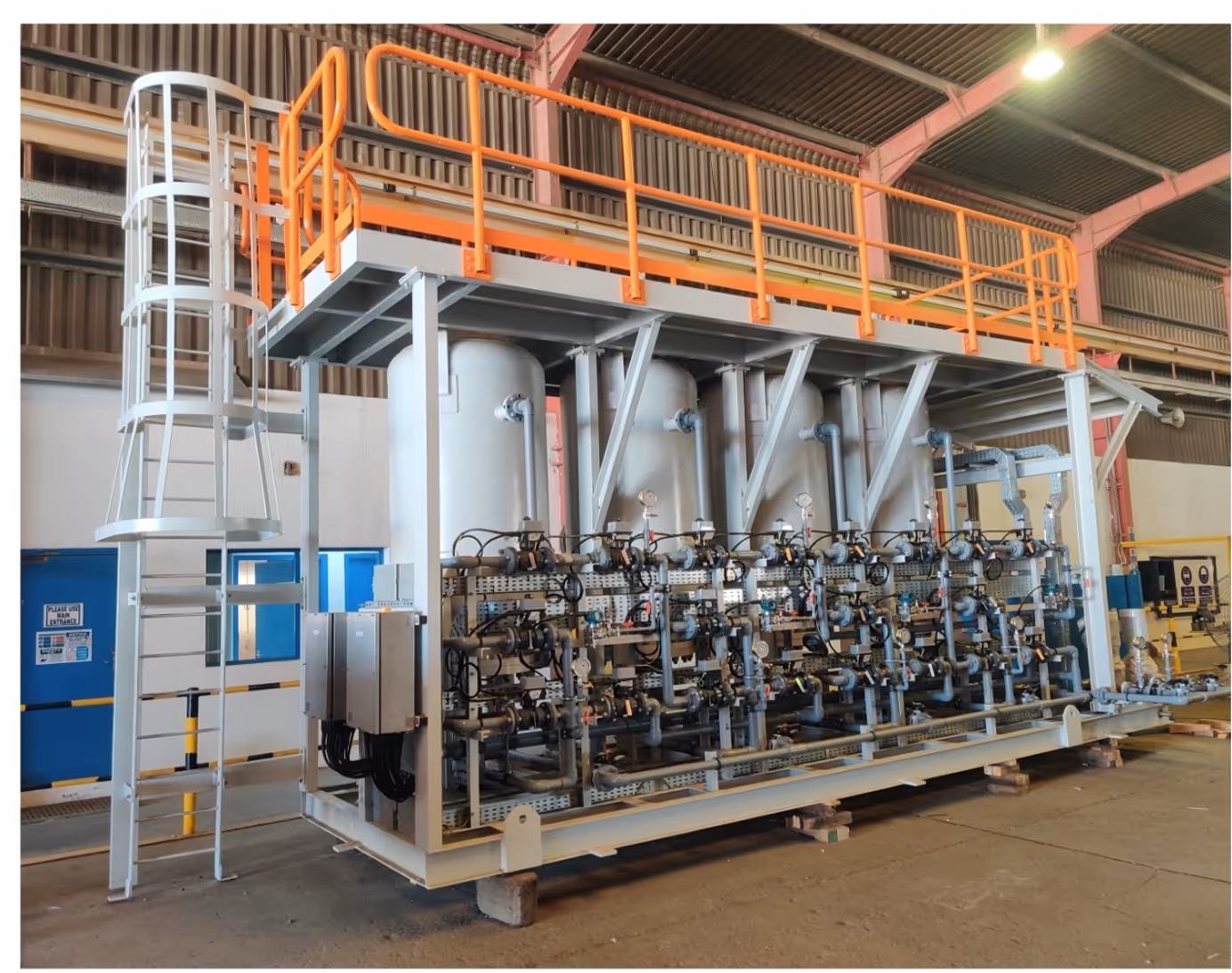 A large new oil and gas skid manufactured by Proclad