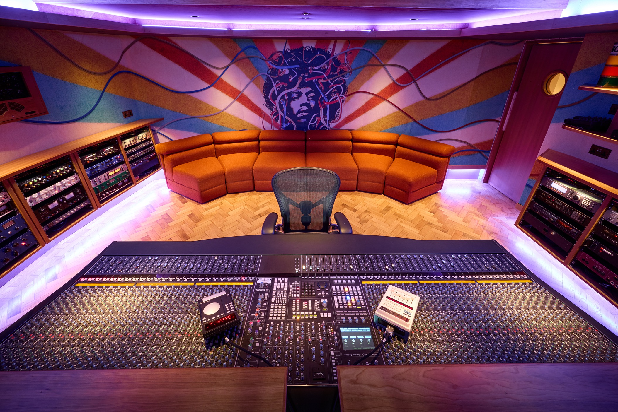 Control room at Winchester Audio Barn, Winchester