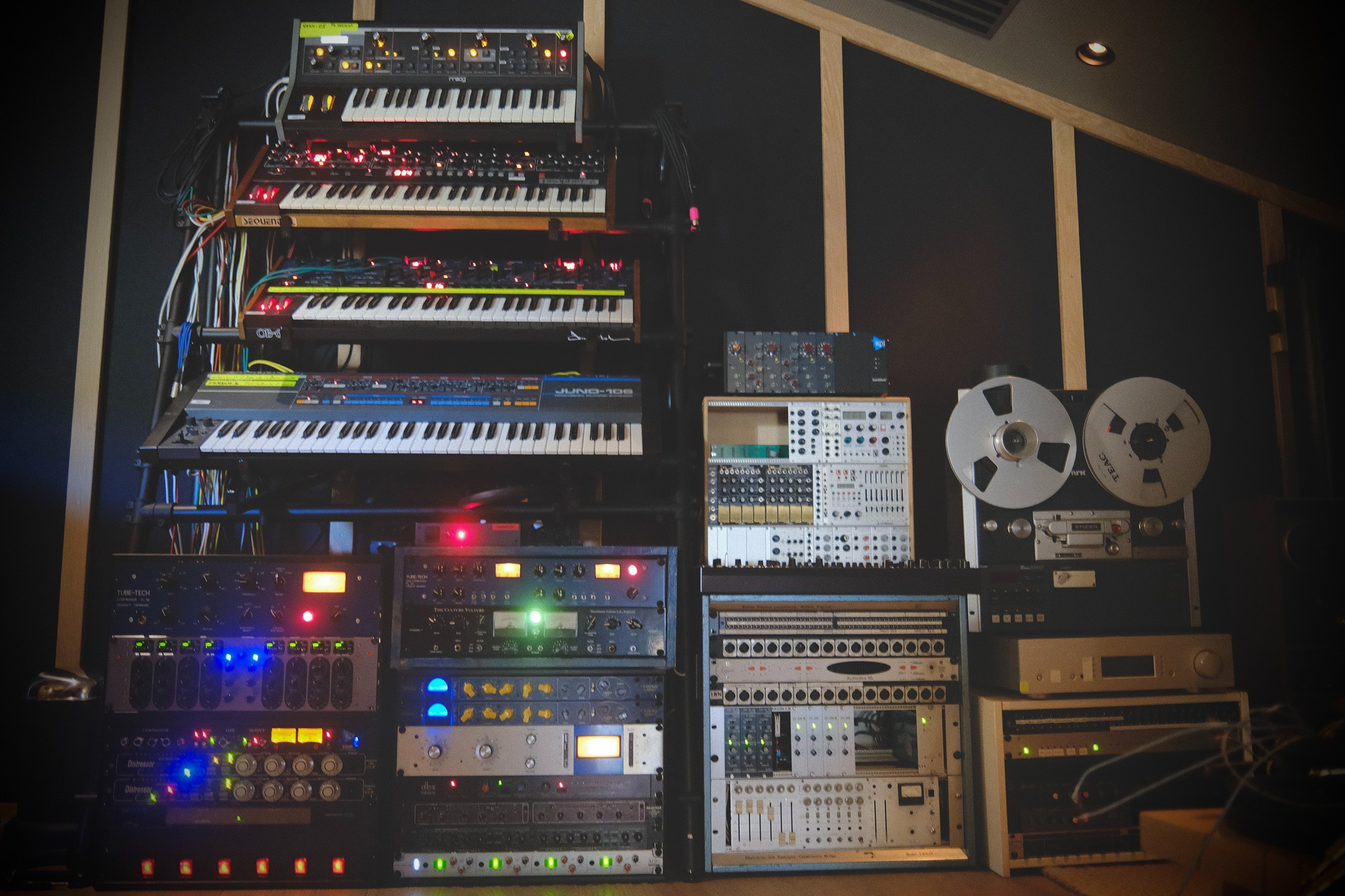 Synth and outboard rack, Luft Studios, Oslo