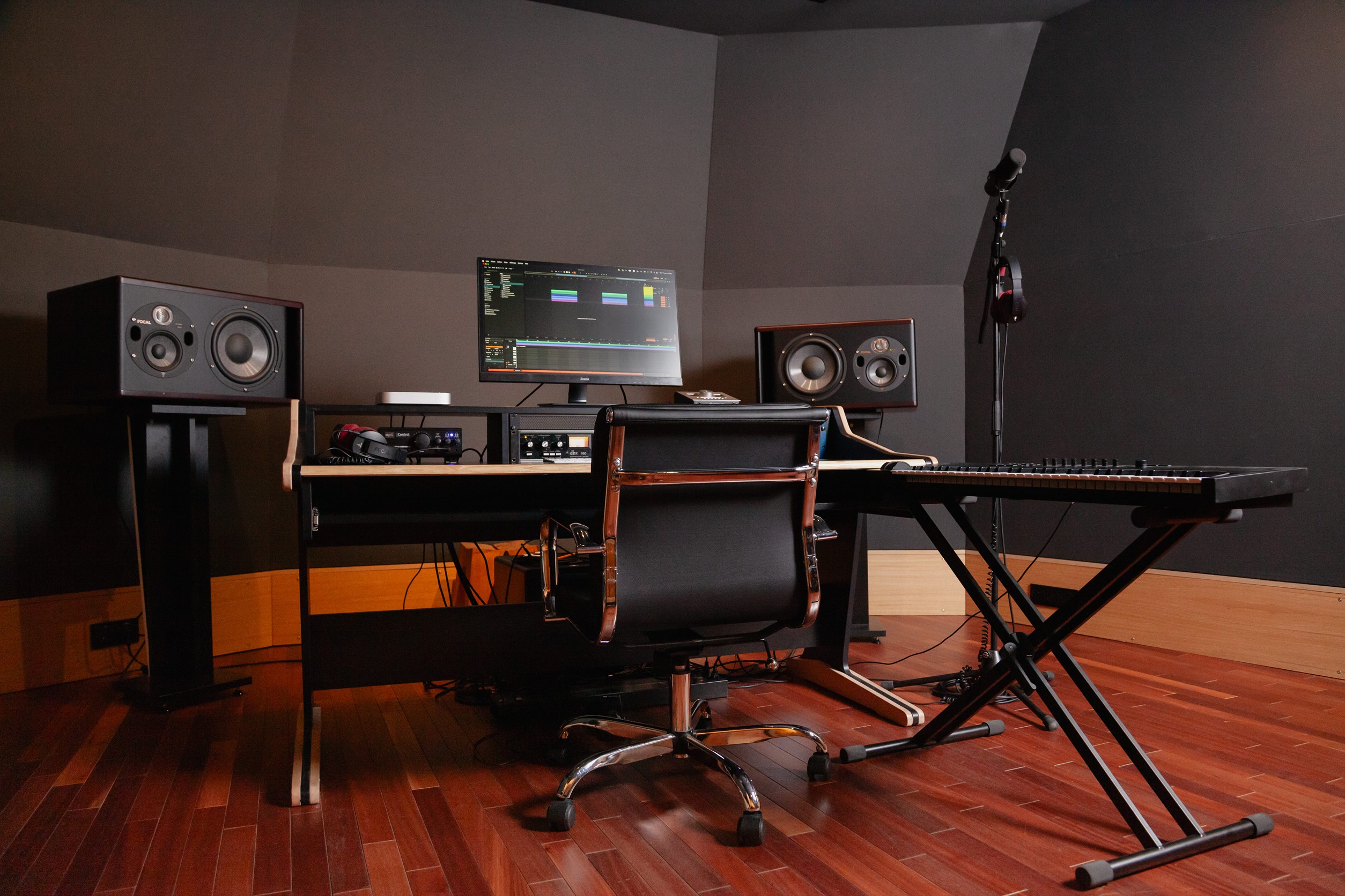 Programming room with MIDI Keyboard