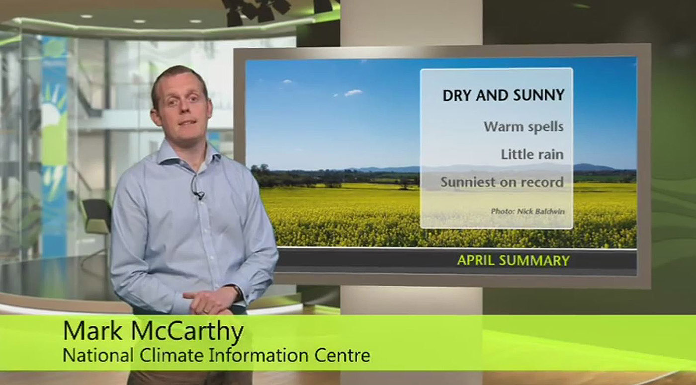 Mark cCarthy of The Met Office presents a weather bulletin from the virtual set. He stands in front of a virtual screen promising a dry and sunny month ahead. In the background, we can see the virtual reproduction of the atrium space created by Lightwell.