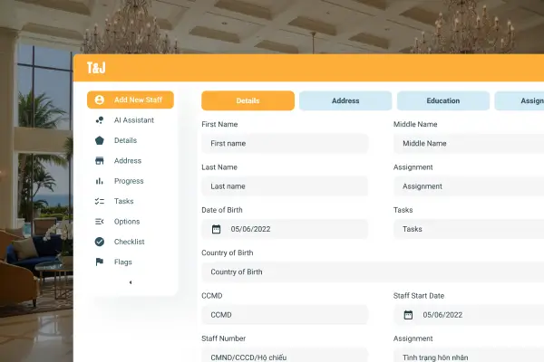 Hospitality staff management platform for hotel operations, scheduling, and communication