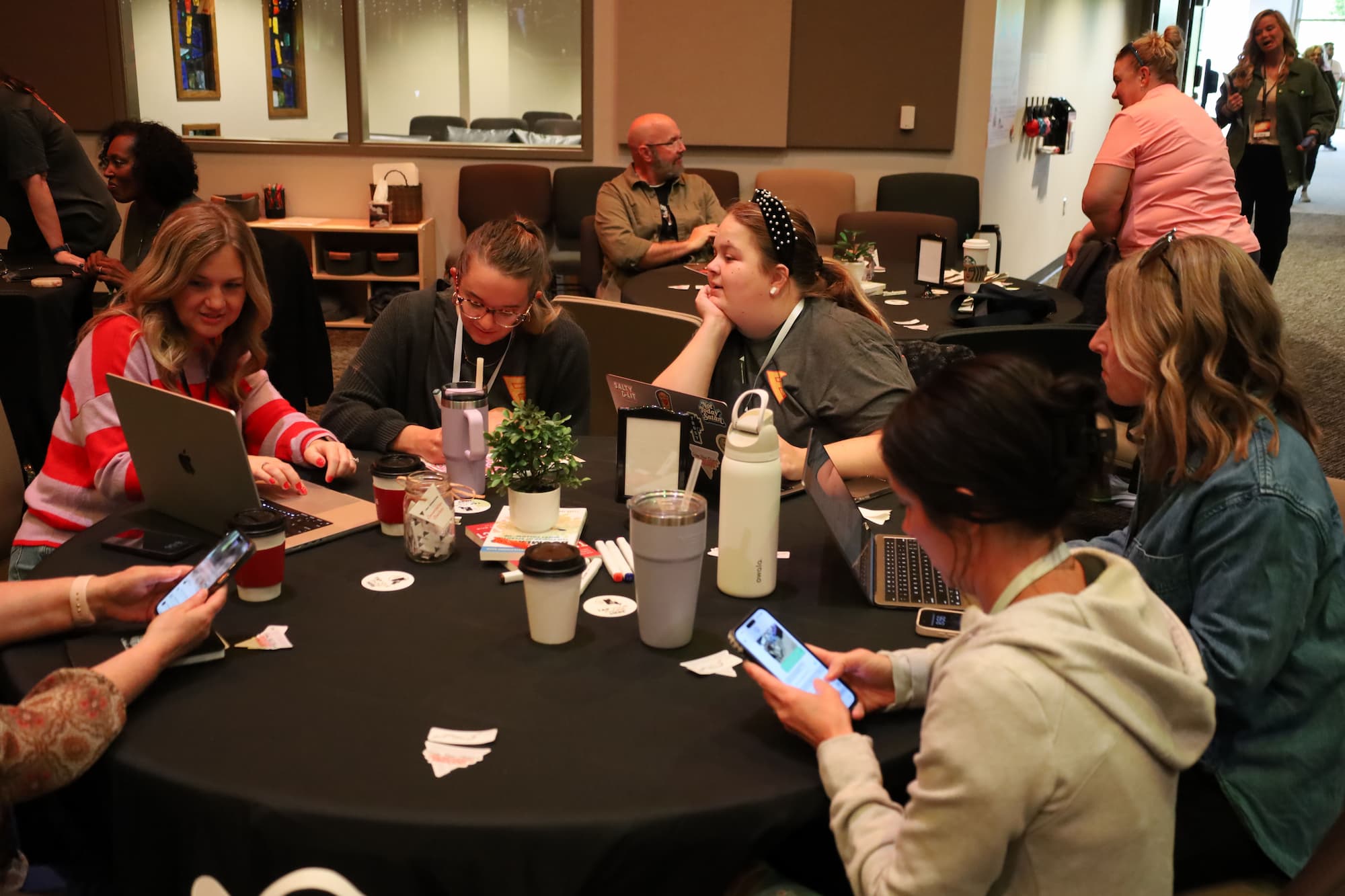 group of women hugging