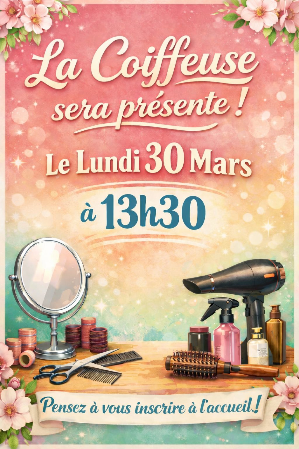 coiffeuse lundi 30 mars