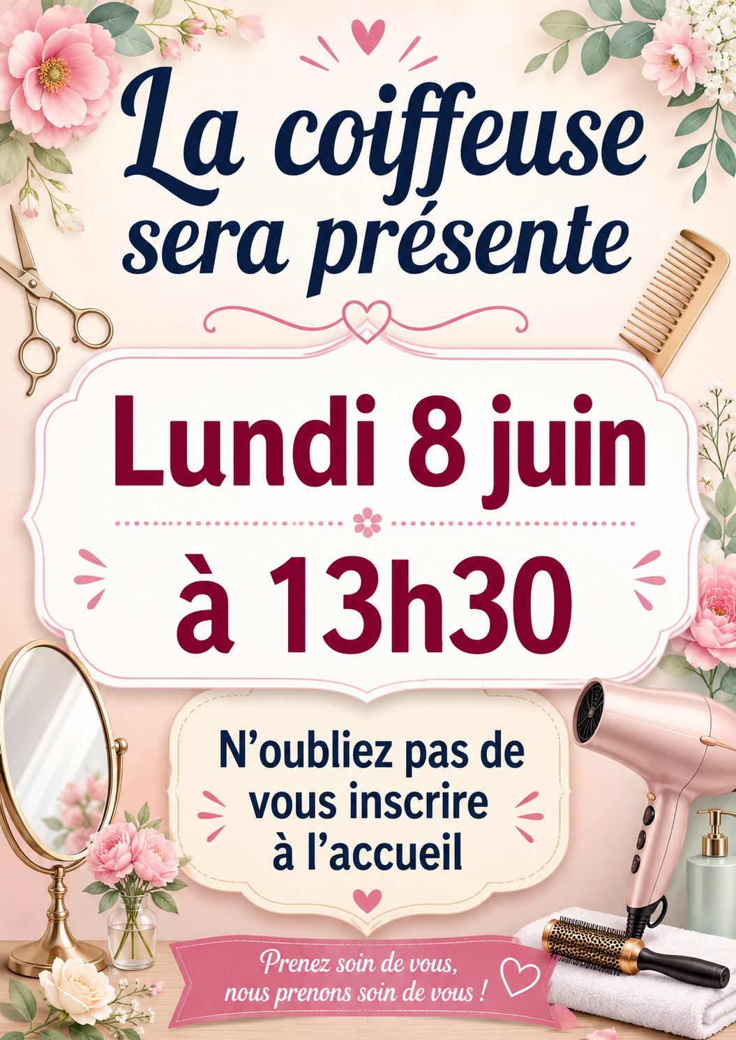 coiffeuse le 8 juin