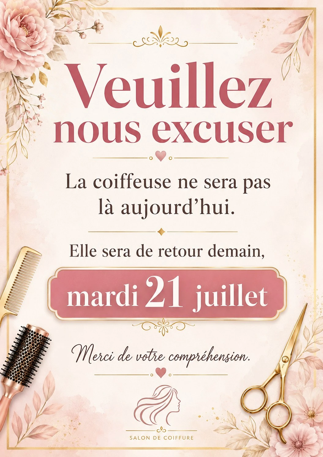 changement coiffeuse