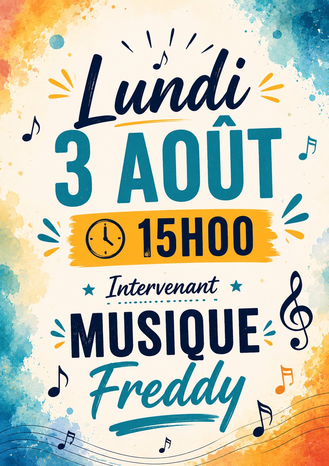 Intervenant musique lundi 3 août