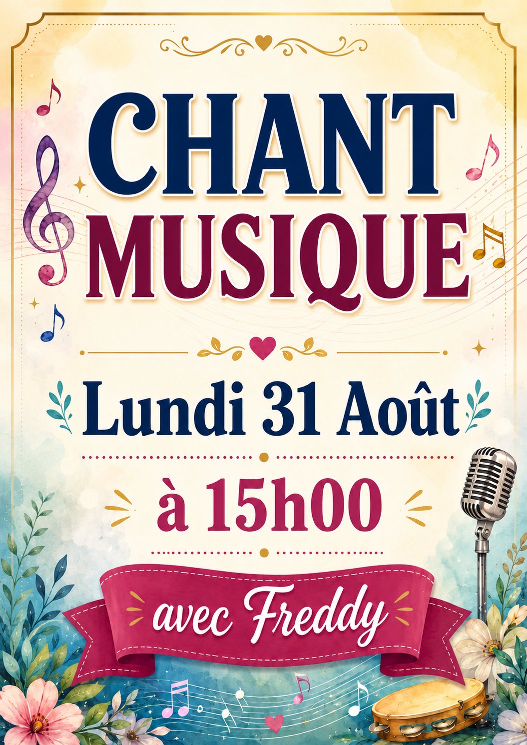 Animation musicale du 31/08 