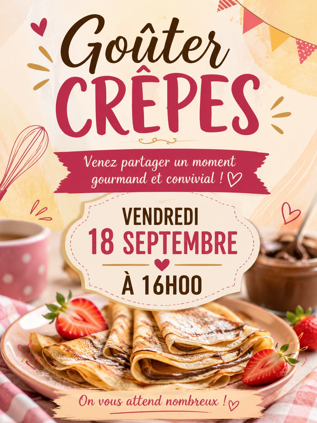 goûter crêpes vendredi 18 septembre