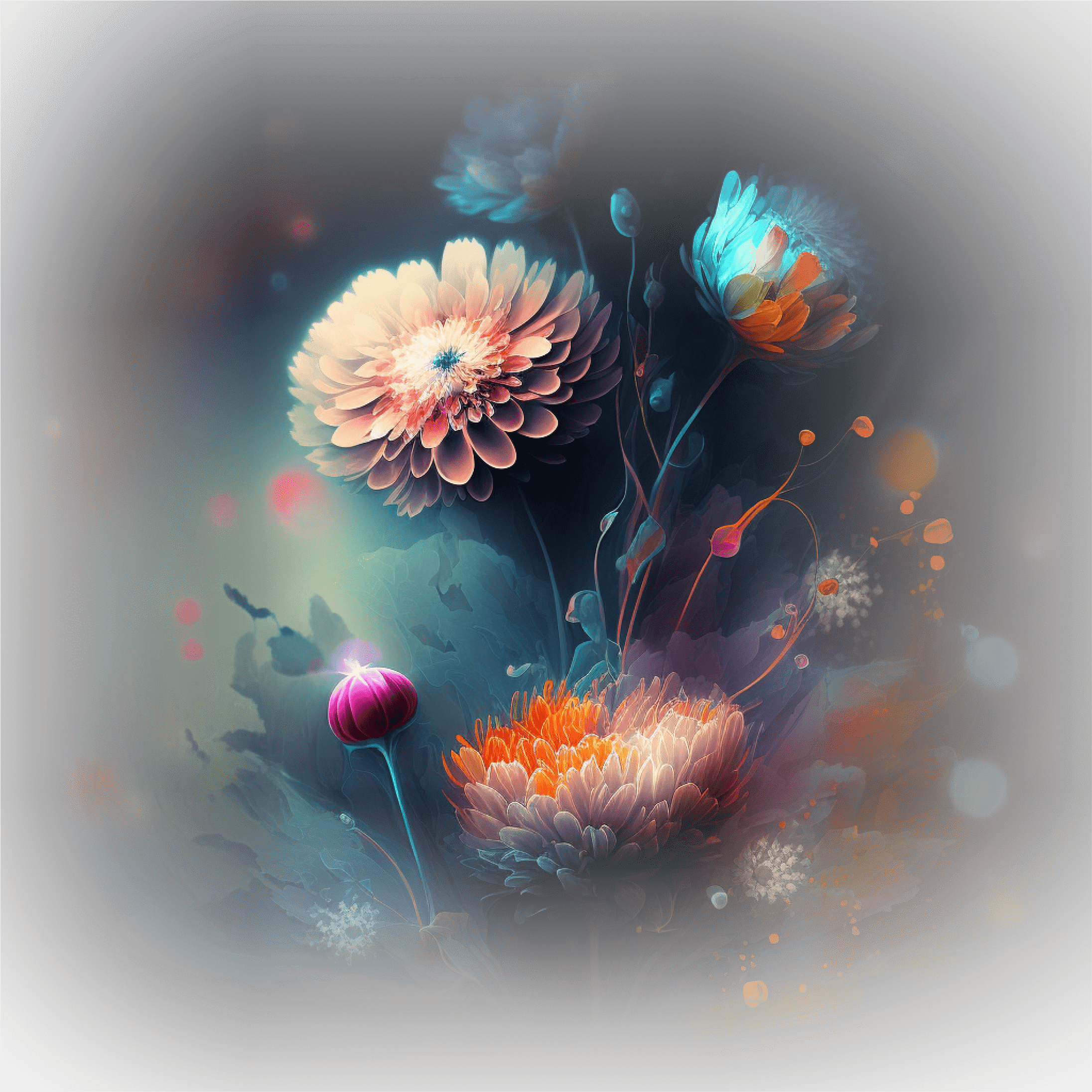 Background image with flowers