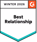 G2 Winter 2026 badge for Best Relationship award.