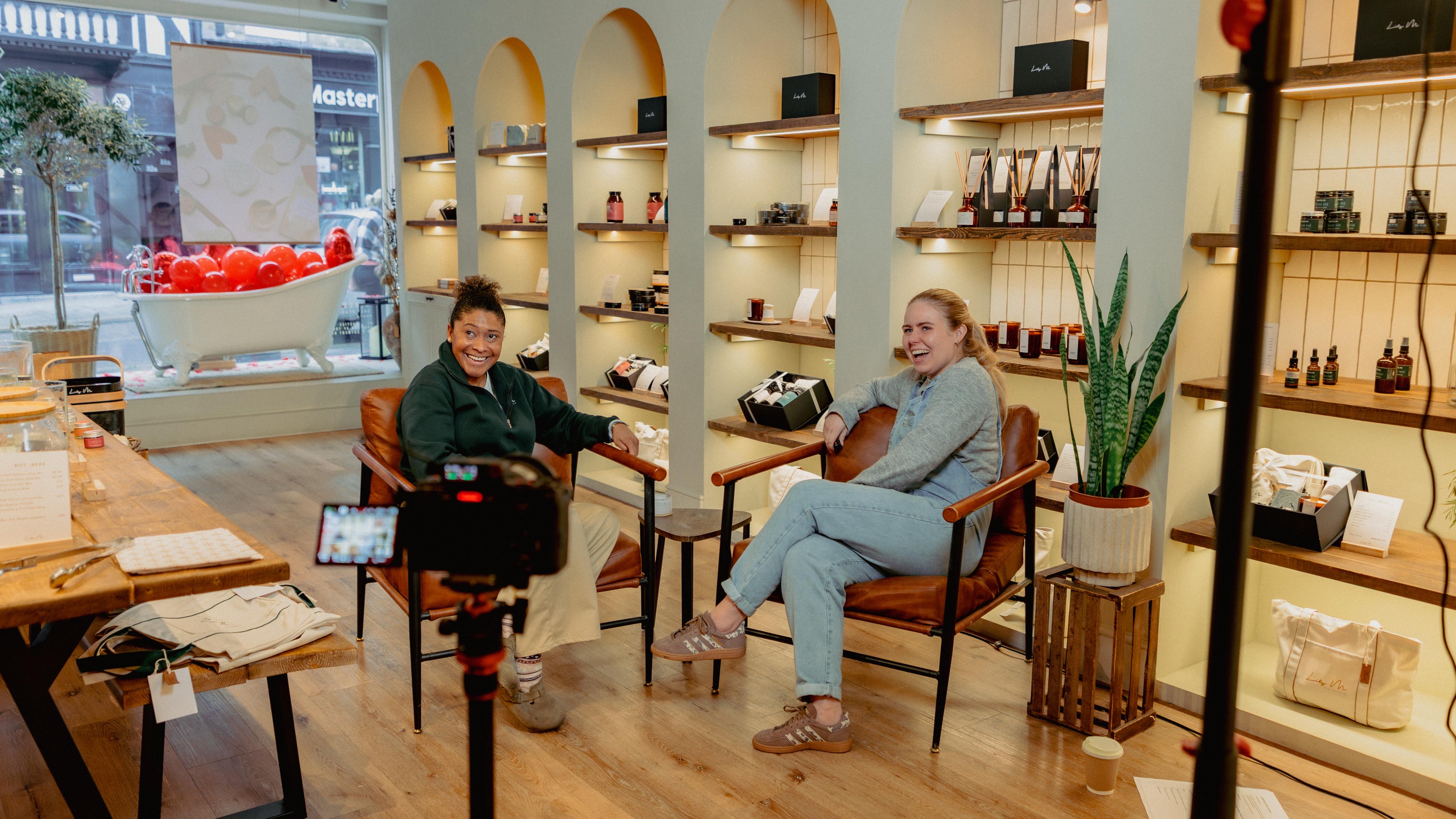 Photo from an evolve my media content creation day with client 