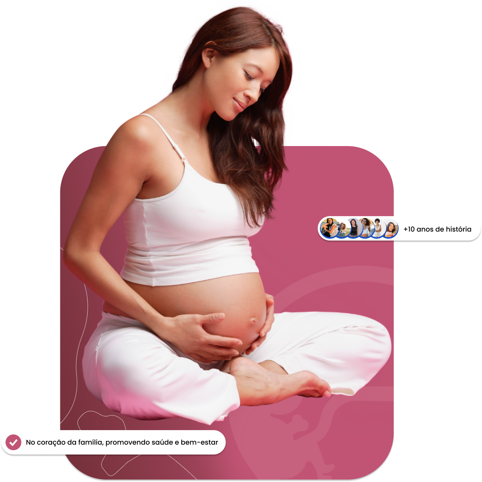 foto de gestante feliz na nova gesta