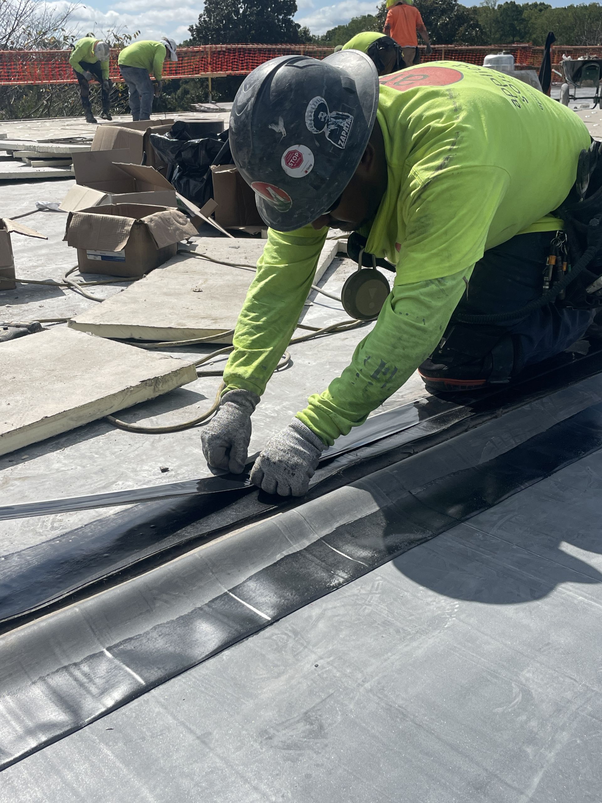 Inspecting roof