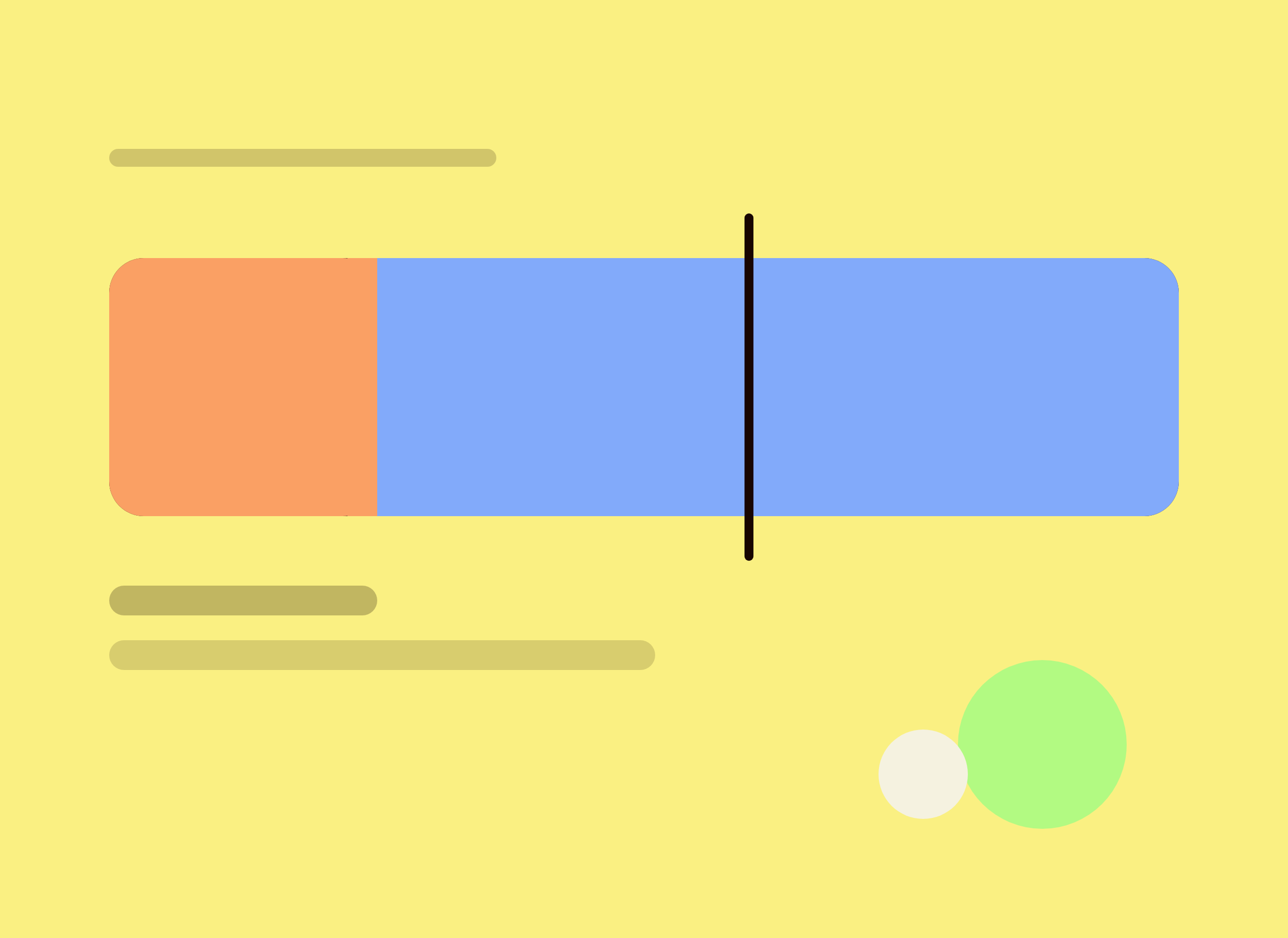 Abstract stacked bar with a materials slice carved off and a marker line at the margin benchmark