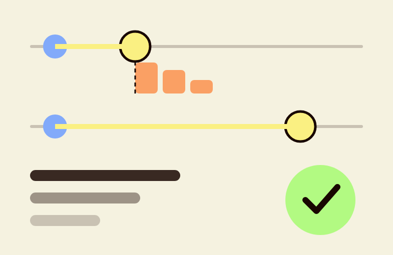 Two timelines comparing a commission trigger at job completion with a trigger at payment, with three unpaid balances stacked after the completion marker