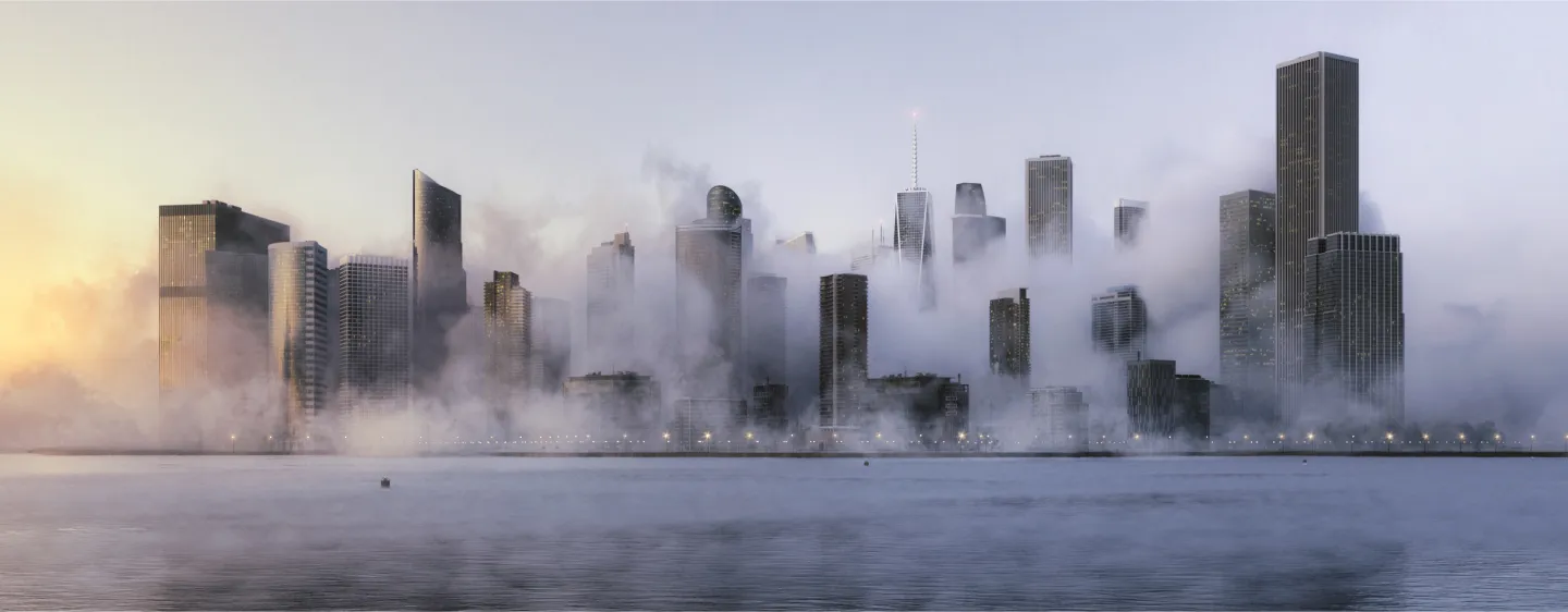 aerial view rendering made by architectural visualization studio Omegarender