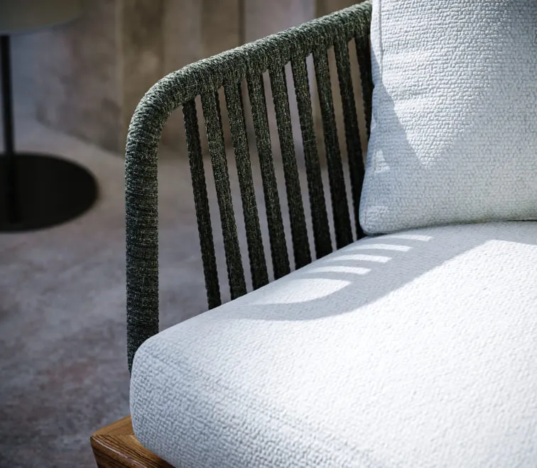 close up of realistic furniture rendering 