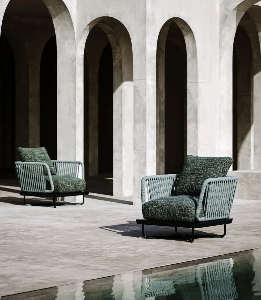 close up of realistic furniture rendering 