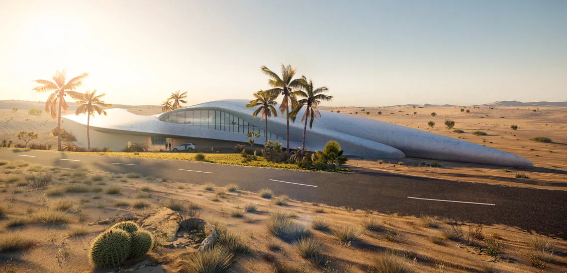 3D villa in Dubai made by architectural visualization studio Omegarender.