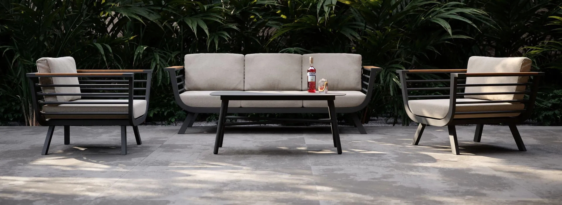 The example of a 3D furniture rendering for marketing aims. 