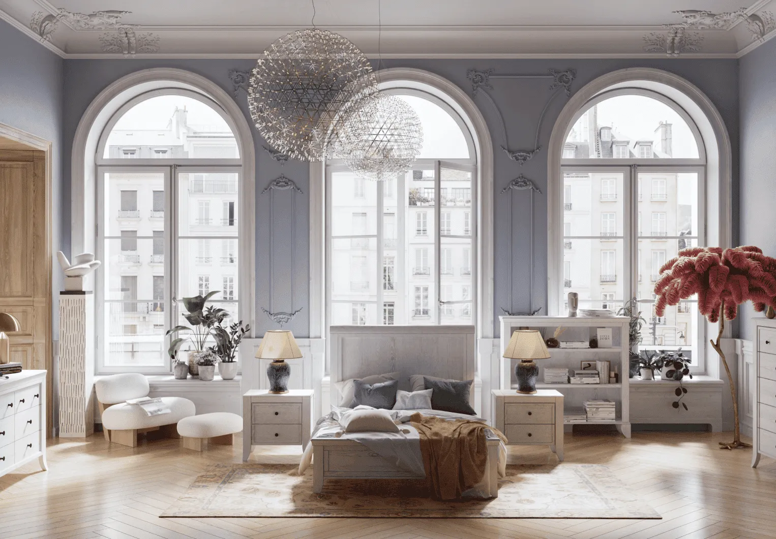 The bedroom 3D rendering for furniture manufacturer Milk Street Baby.