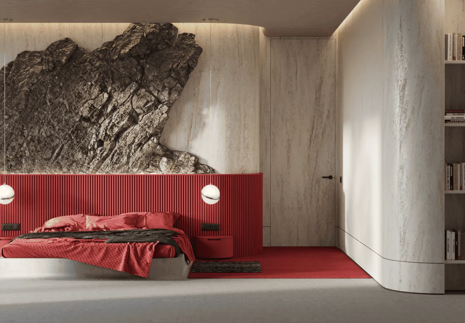 The bedroom 3D rendering for American manufacturer Durasein.