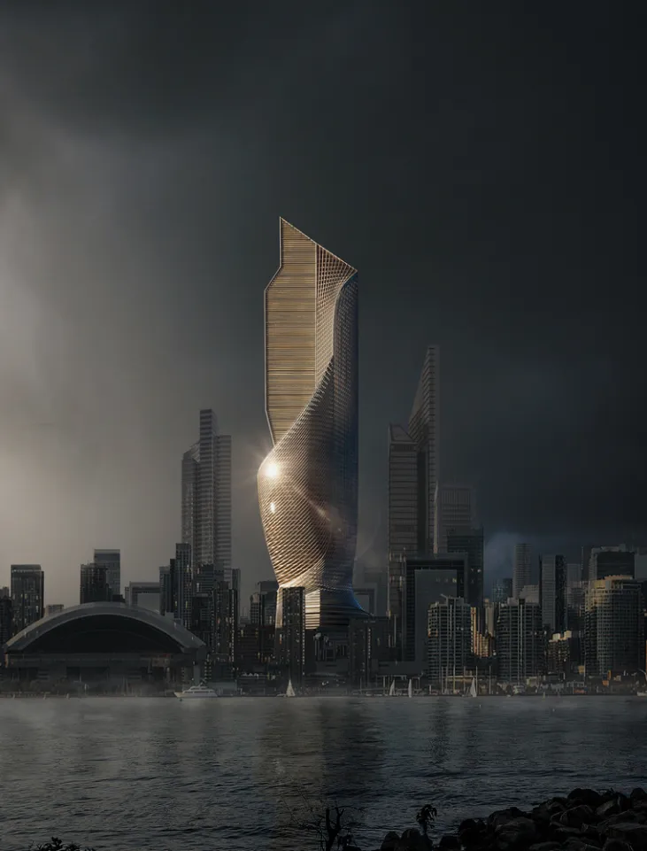 3D visualization of Office Center rendered for Gensler architectural studio