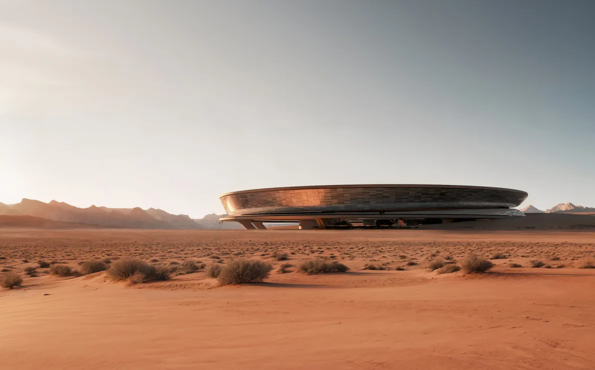 3D visualization of Office Center rendered for Gensler architectural studio