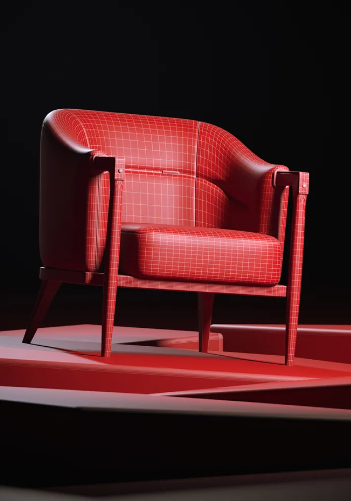 3D visualization of Office Center rendered for Gensler architectural studio