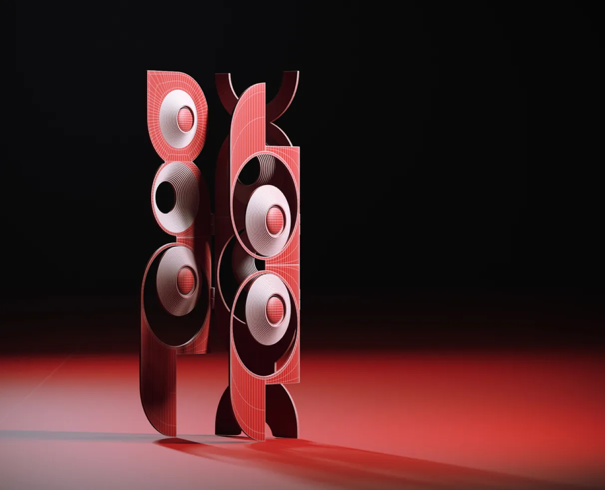 3D visualization of Office Center rendered for Gensler architectural studio