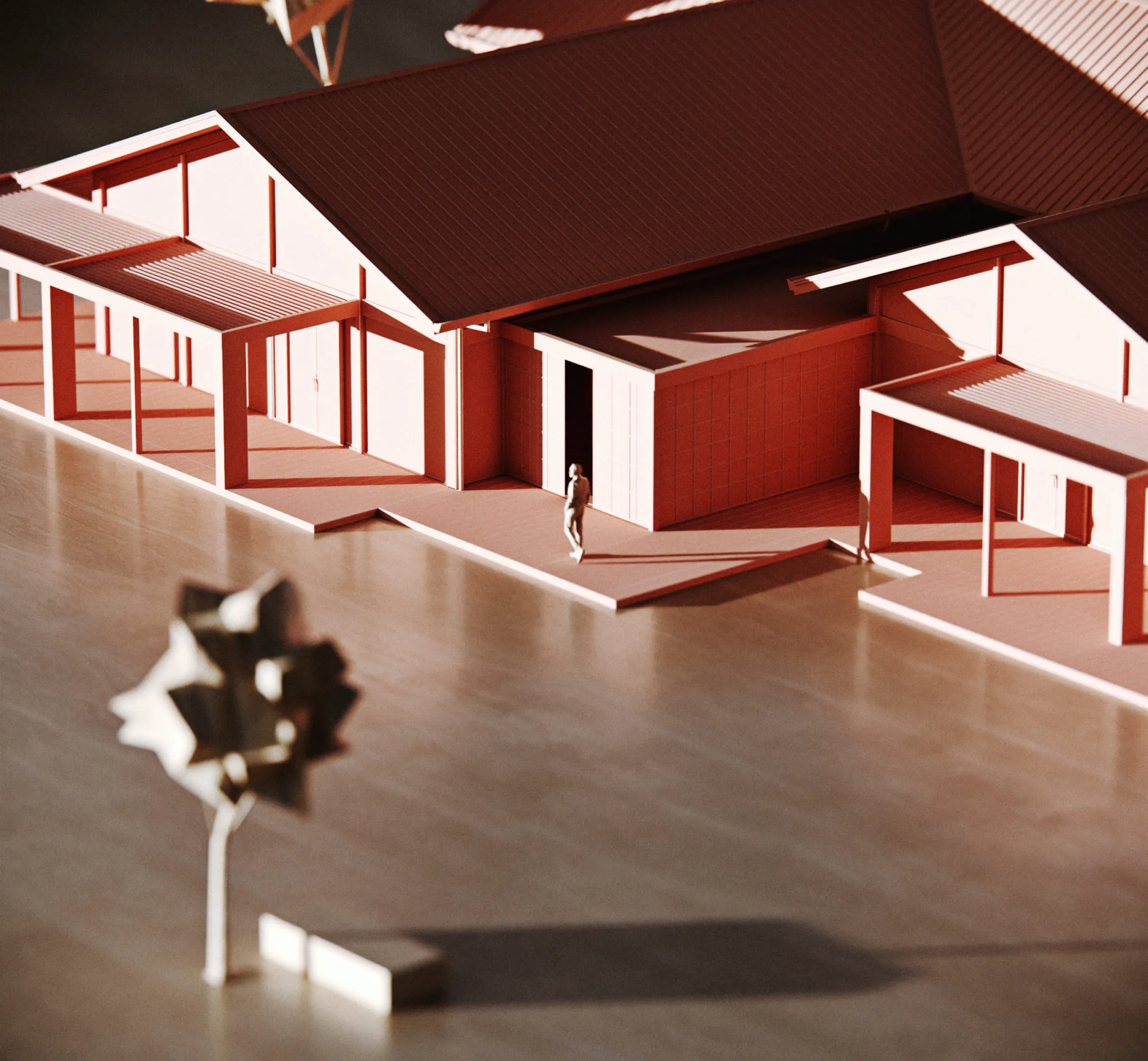 3D visualization of Office Center rendered for Gensler architectural studio