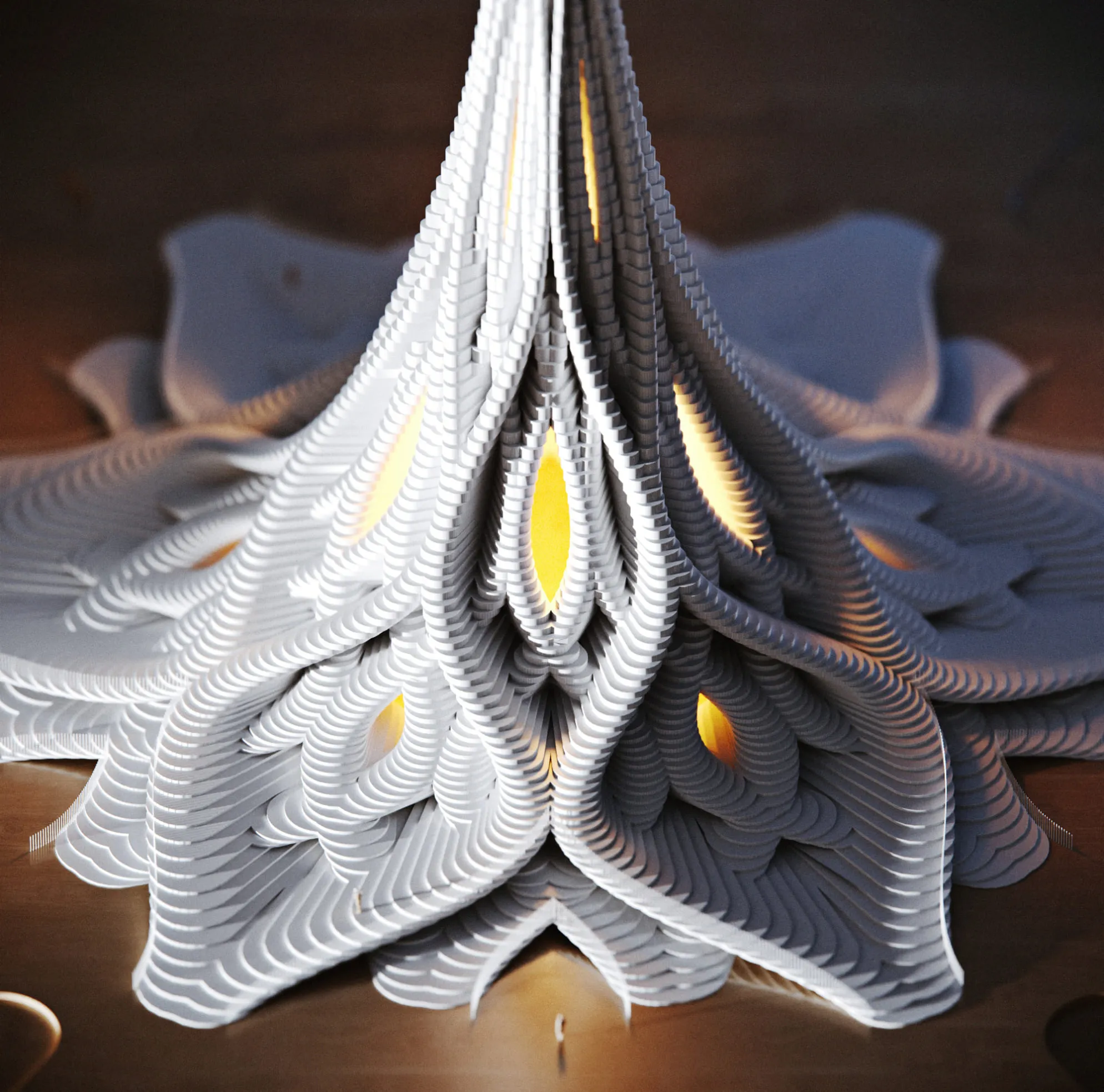 3D visualization of Office Center rendered for Gensler architectural studio