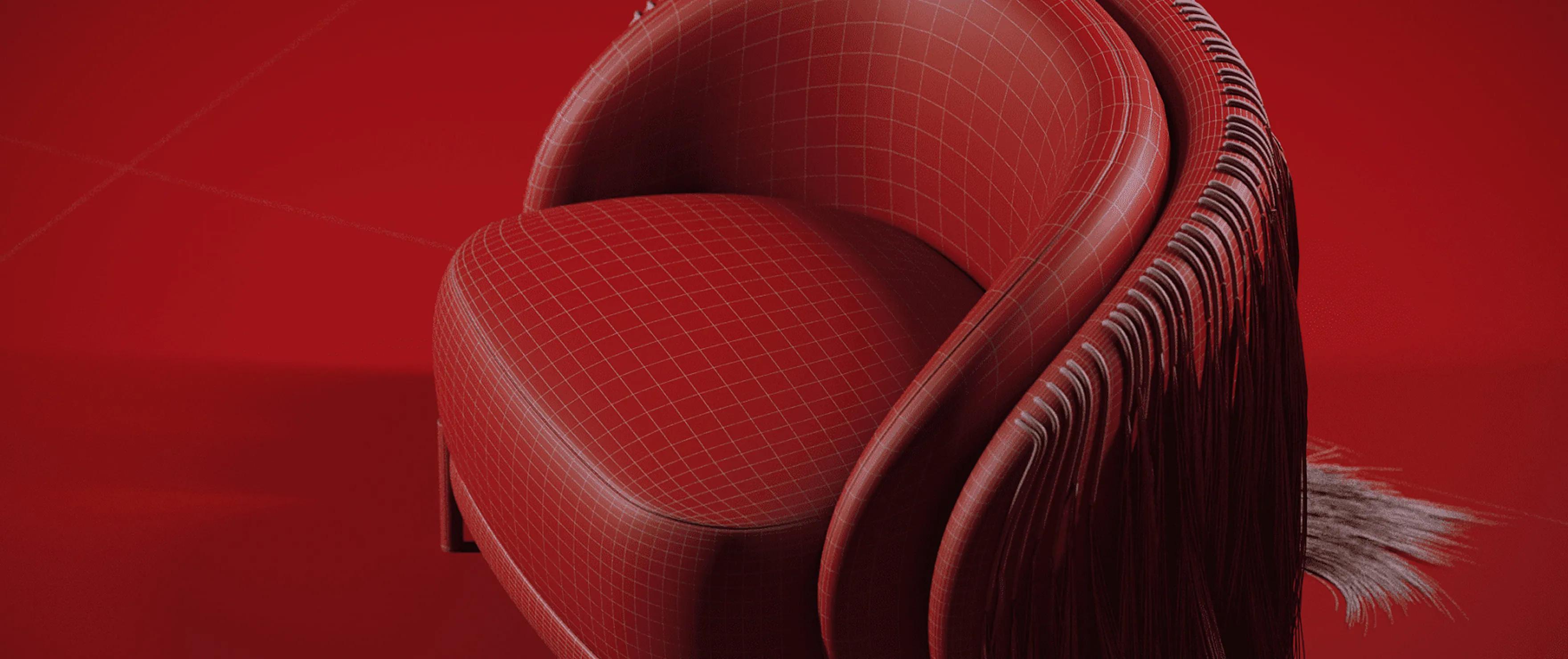 An urban site plan 3D rendering highlighting a complex grid of streets, buildings, and highways, viewed from above.