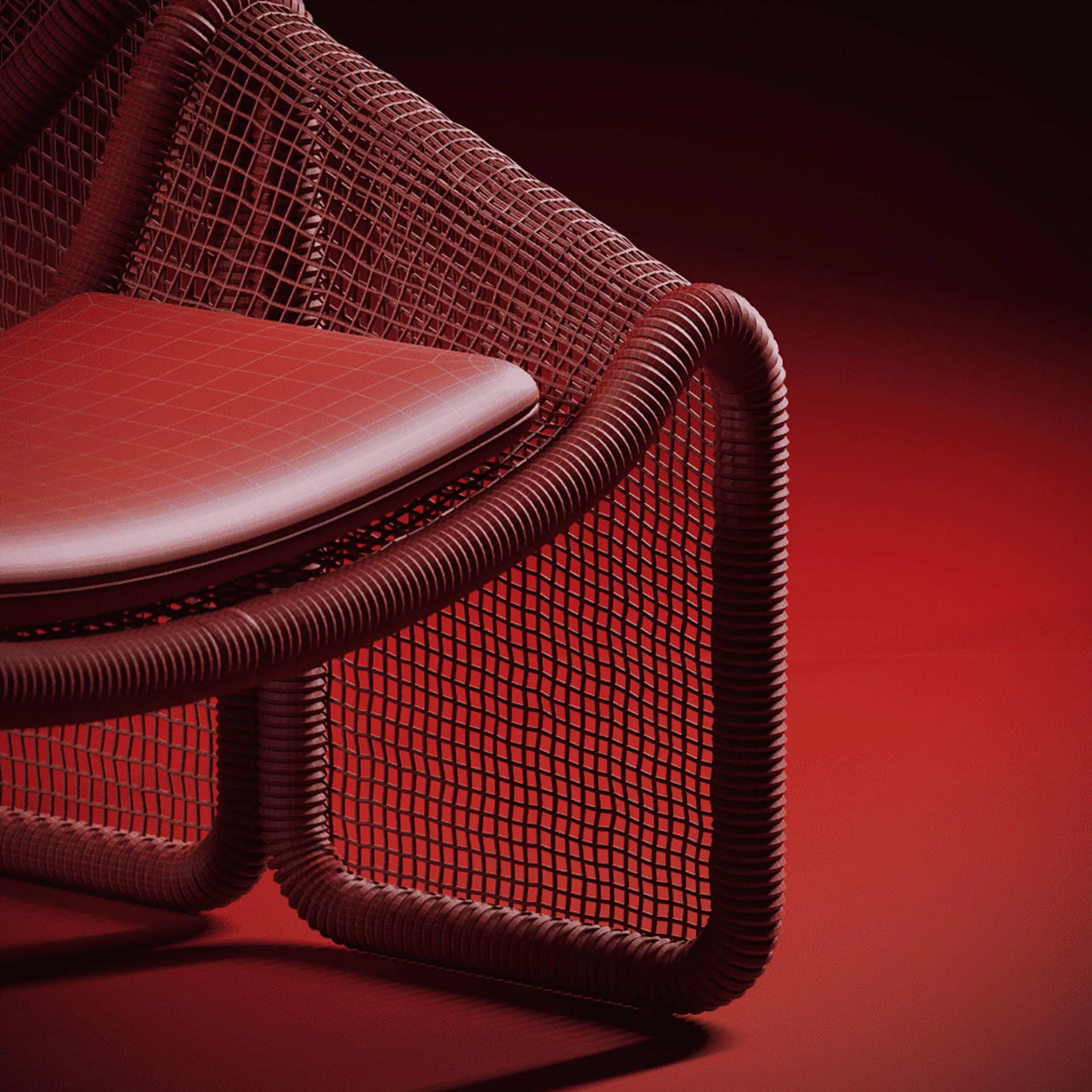 A close-up of the luxurious living room, focusing on a cozy armchair and a vase of flowers on a wooden coffee table. This highlights how 3d furniture rendering services can create intimate and detailed renderings of interior decor elements.