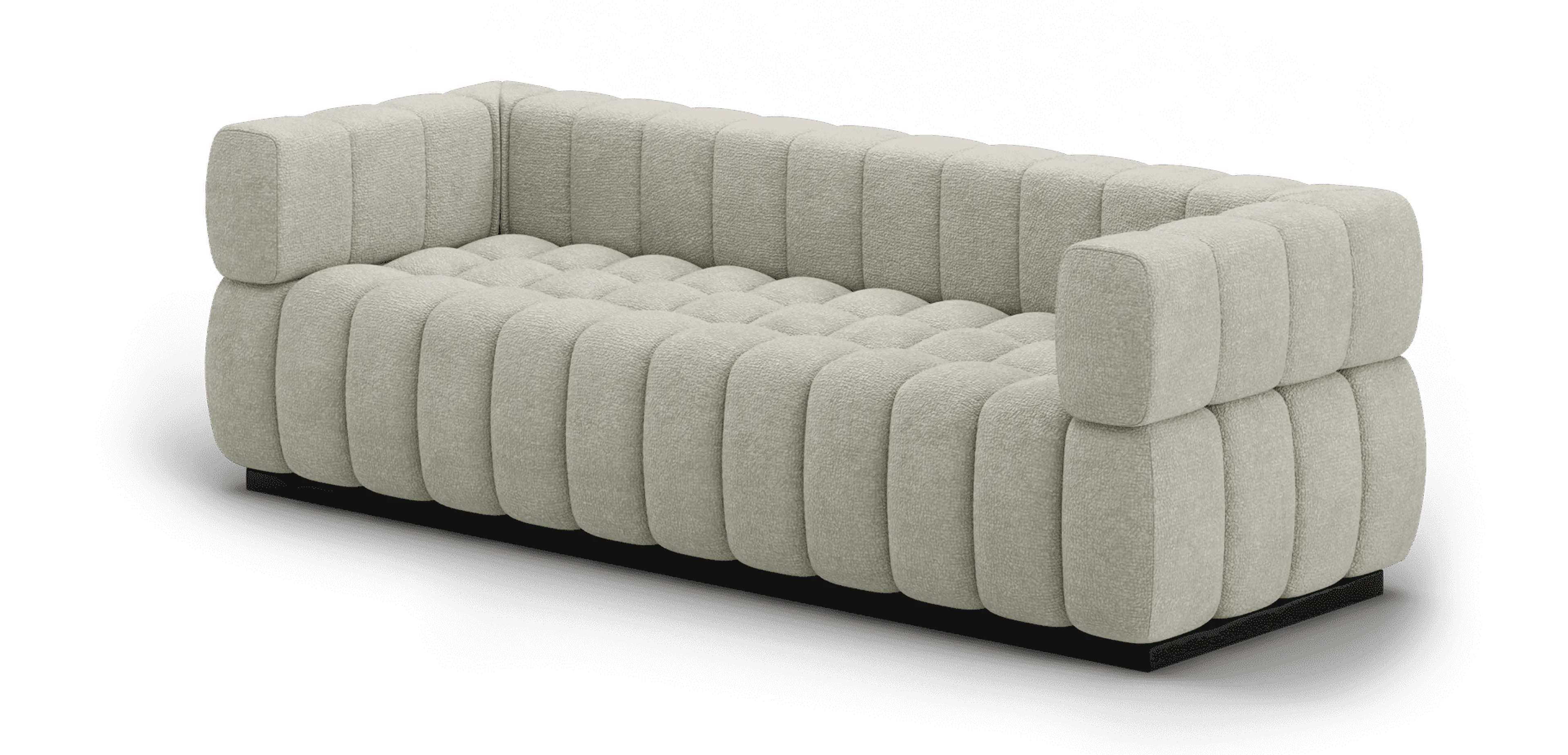 An urban site plan 3D rendering highlighting a complex grid of streets, buildings, and highways, viewed from above.