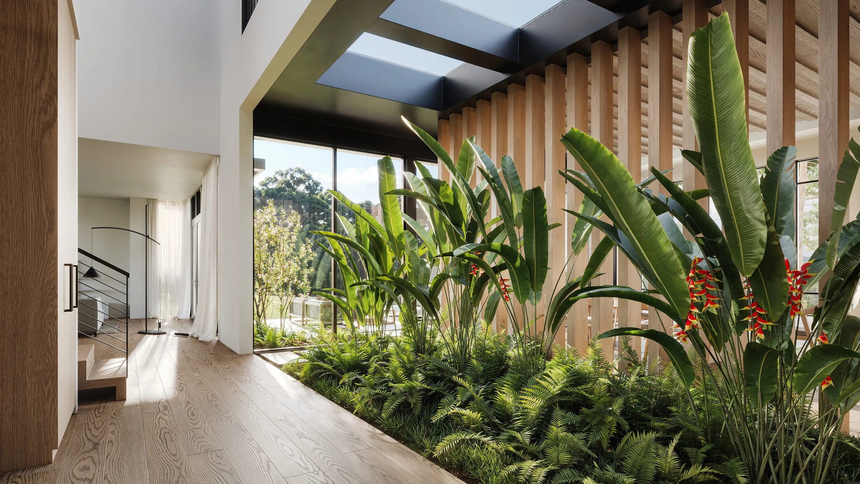 Interior 3D rendering of a villa in Boston.