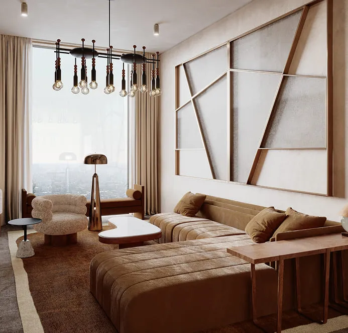 Yoga room visualization made by 3d rendering studio Omegarender.